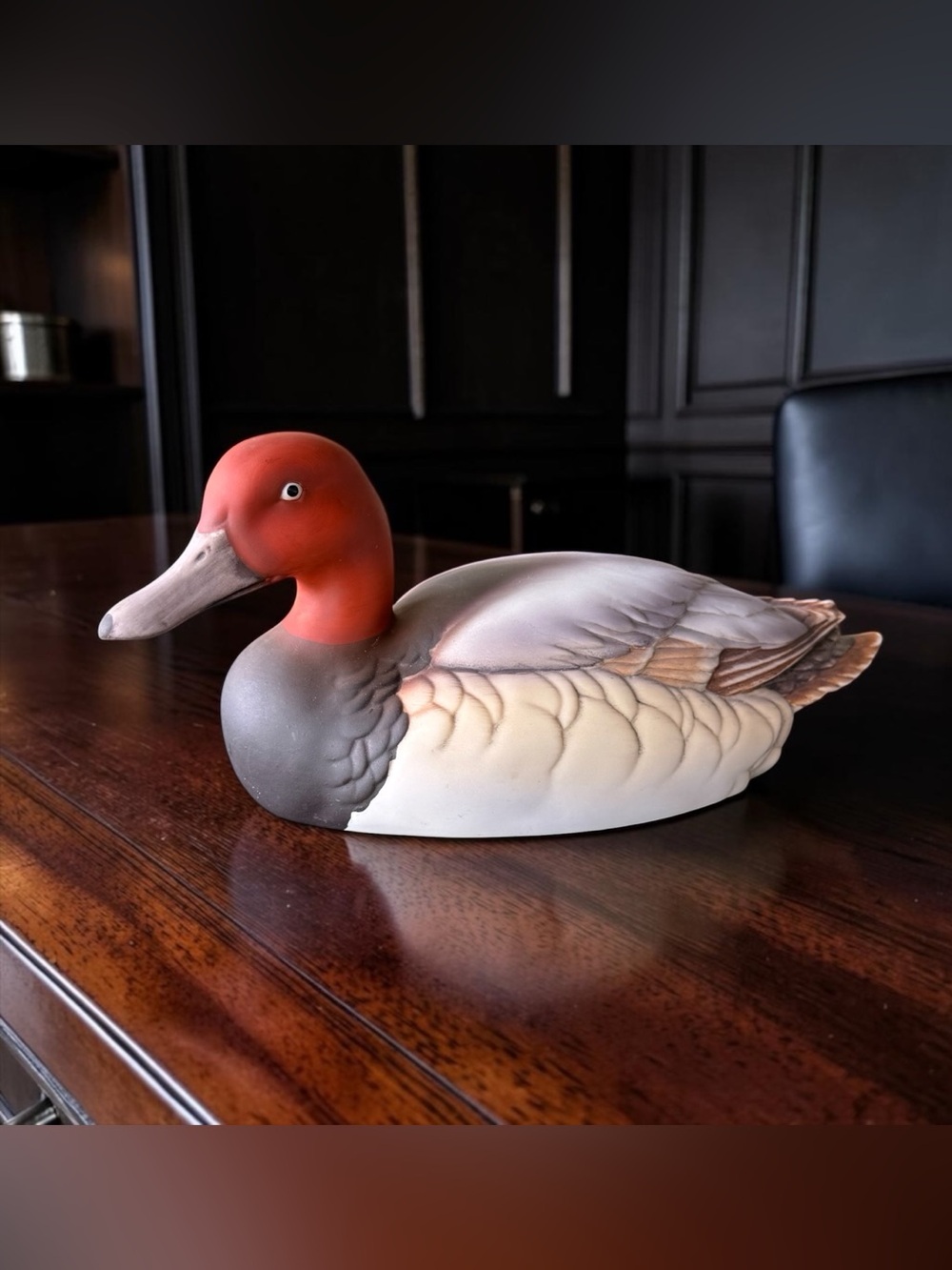 Vintage Canvasback by Andrea Sadek Bisque Matte Finish Duck Decoy Figurine 12”